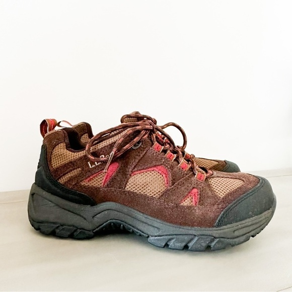 L.L.Bean Women’s Brown Dri-lex Waterproof Leather Hiking Shoes sz 7 - Picture 1 of 7